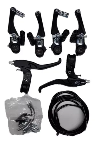 Freno V-Brake completo fibra Logan - Starcycle con manijas y cables