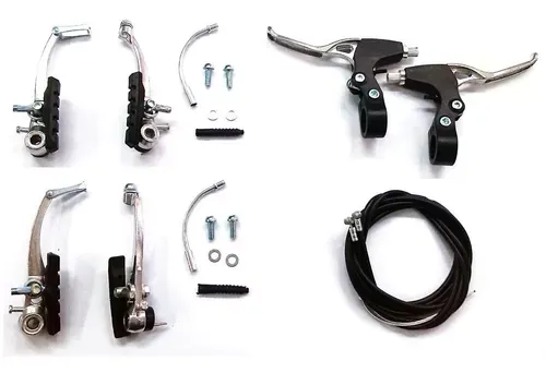 Freno V-Brake completo aluminio con manijas y cables