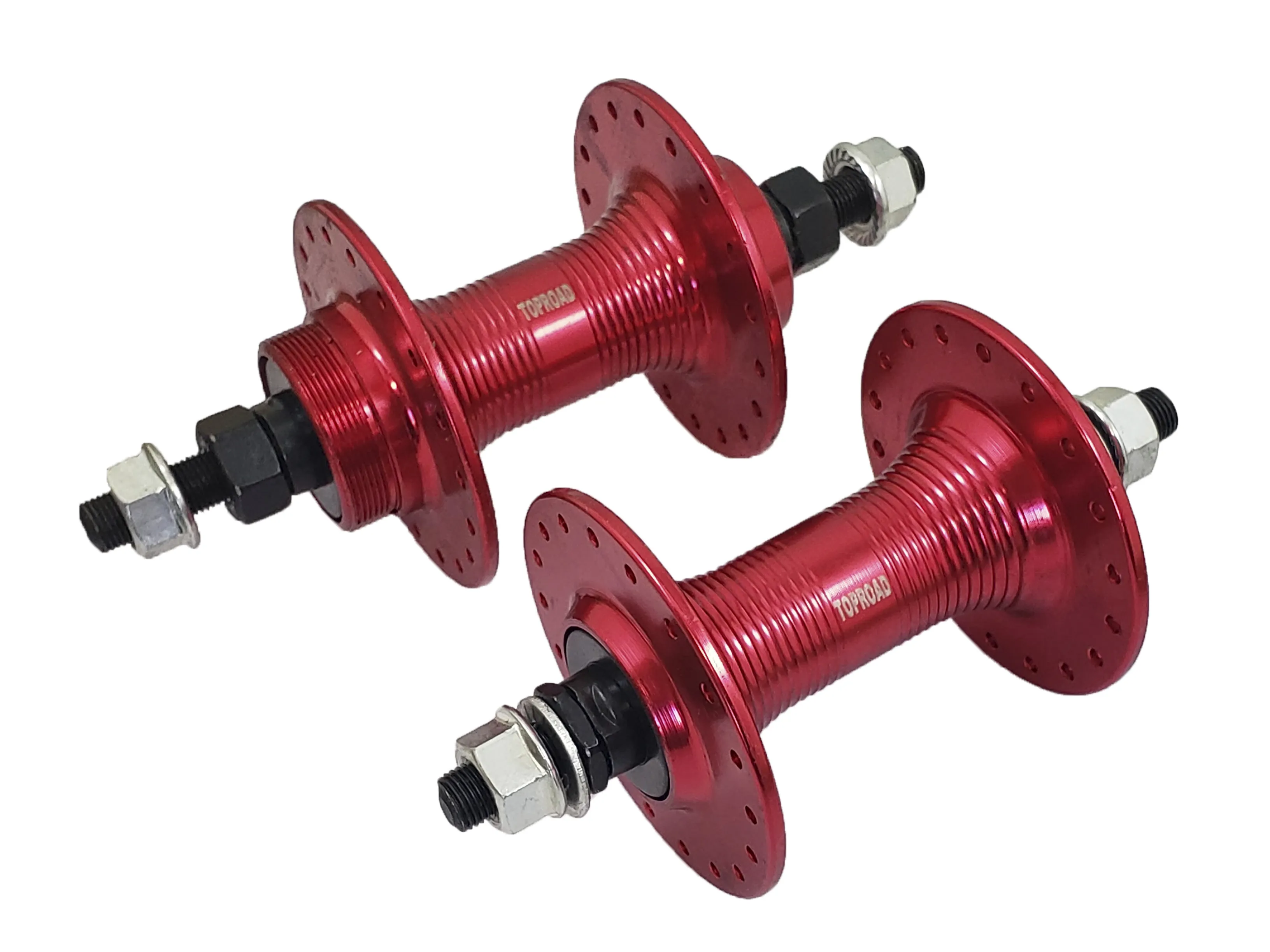 Juego de mazas Fixie aluminio roja / violeta